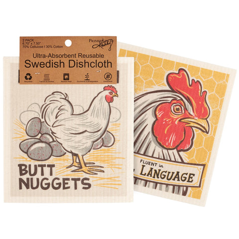 Fowl Language Dish Cloth Set Fowl Language Dish Cloth Set