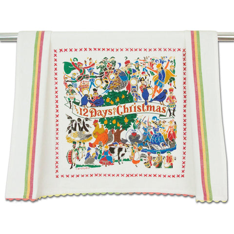 Twelve Days of Christmas Dish Towel Twelve Days of Christmas Dish Towel