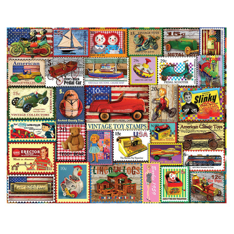 Vintage Toy Stamps Jigsaw Puzzle Vintage Toy Stamps Jigsaw Puzzle