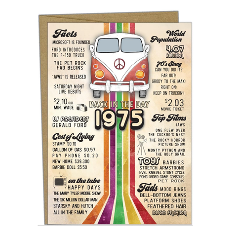 Back in the Day Card - 1975 Back in the Day Card - 1975