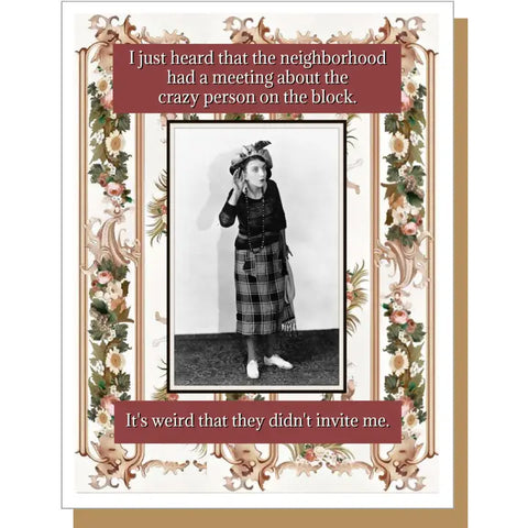 Crazy Person Card Crazy Person Card