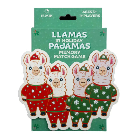 Llamas in Holiday Pajamas - Christmas Matching Game Llamas in Holiday Pajamas - Christmas Matching Game