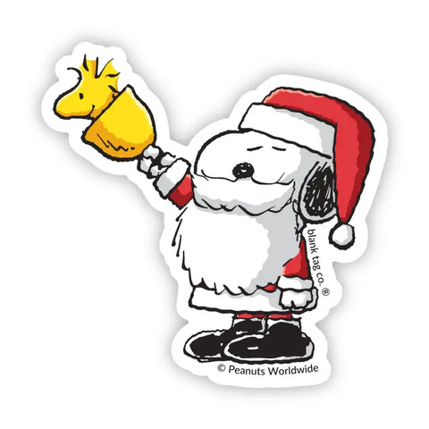 Peanuts Santa Snoopy Sticker Peanuts Santa Snoopy Sticker