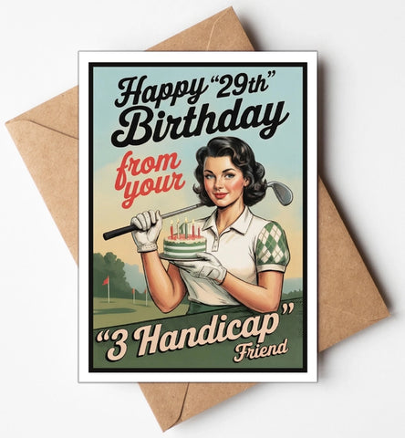 Golf Birthday Greeting Card Golf Birthday Greeting Card