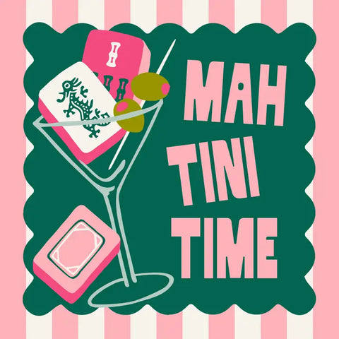 Mah Tini Time Cocktail Napkins Mah Tini Time Cocktail Napkins