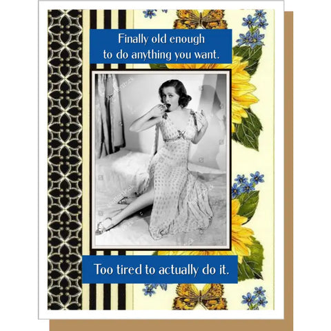 Too Tired Card Too Tired Card