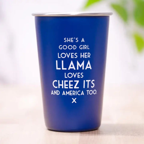 She's a Good Girl Pint Glass - Blue She's a Good Girl Pint Glass - Blue