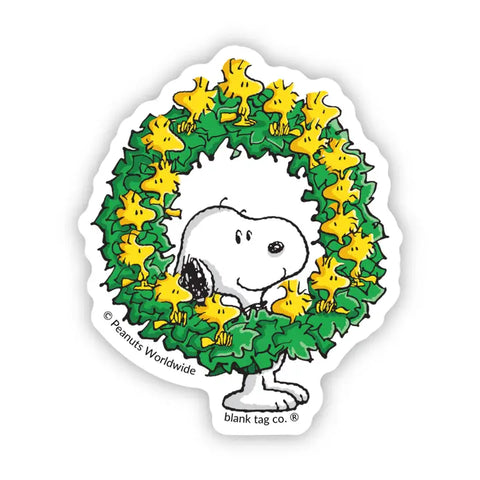 Peanuts Snoopy Wreath of Woodstocks Sticker Peanuts Snoopy Wreath of Woodstocks Sticker