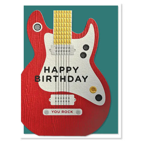Guitar Birthday Greeting Card Guitar Birthday Greeting Card
