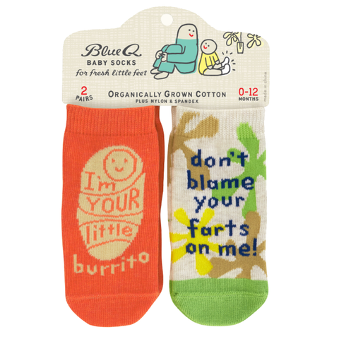 Baby Socks - Lil' Burrito/Farts Baby Socks - Lil' Burrito/Farts
