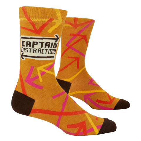Men's Crew Socks - Captain Distraction Men's Crew Socks - Captain Distraction