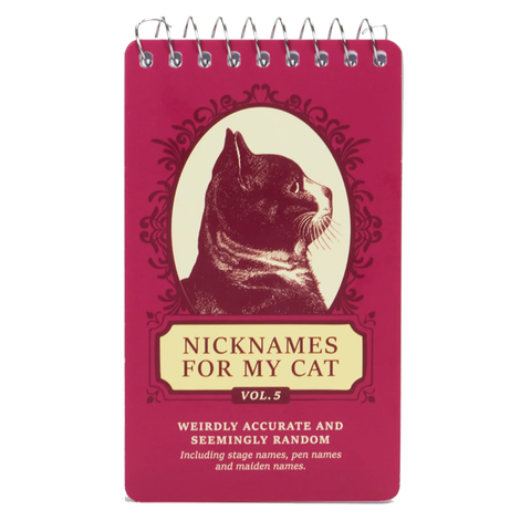Cat Nicknames Notebook Cat Nicknames Notebook