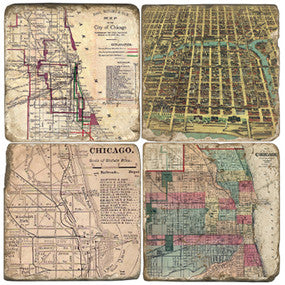 Chicago Maps II Coasters Chicago Maps II Coasters