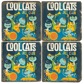 Cool Cats Jazz Club Coasters Cool Cats Jazz Club Coasters