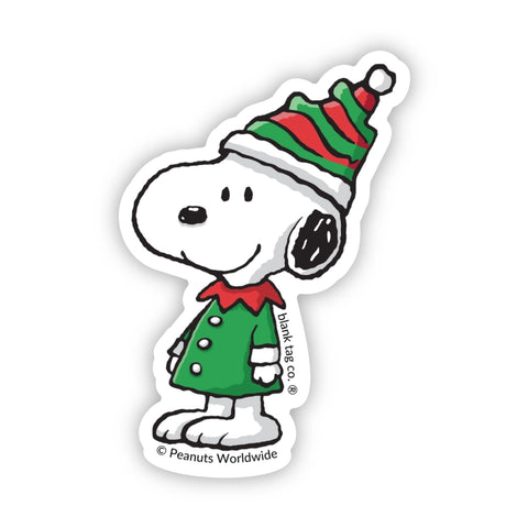 Peanuts Elf Snoopy Sticker Peanuts Elf Snoopy Sticker