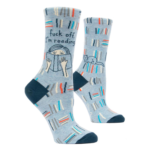 Women's Crew Socks - Fuck Off I'm Reading Women's Crew Socks - Fuck Off I'm Reading
