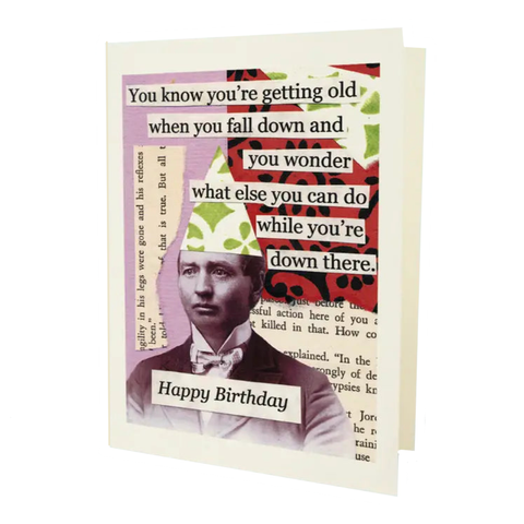 Fall Down Birthday Card Fall Down Birthday Card