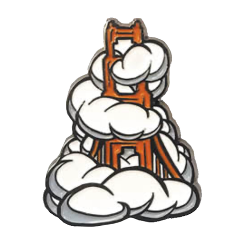 Golden Gate Bridge in Fog Enamel Pin Golden Gate Bridge in Fog Enamel Pin
