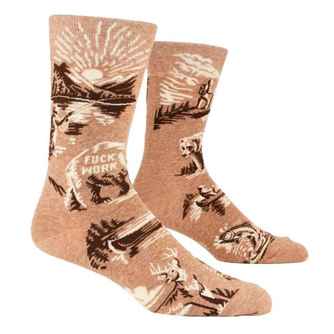 Men's Crew Socks - Fuck Work Men's Crew Socks - Fuck Work