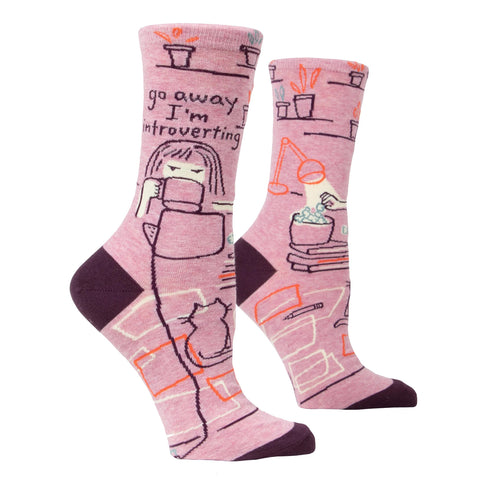 Women's Crew Socks - Go Away Introverting Women's Crew Socks - Go Away Introverting