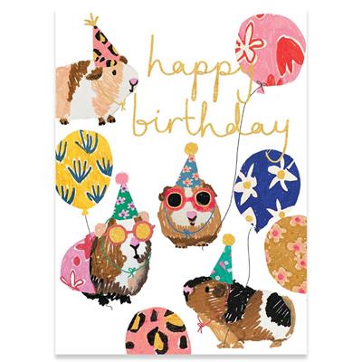 Guinea Pig Balloons Card Guinea Pig Balloons Card