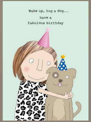 Hug A Dog Birthday Card Hug A Dog Birthday Card