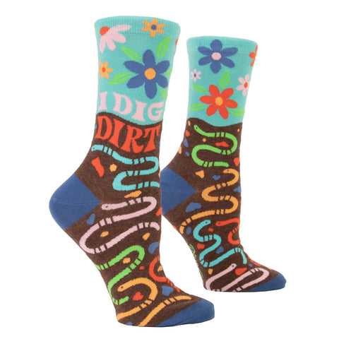 Women's Crew Socks - I Dig Dirt Women's Crew Socks - I Dig Dirt