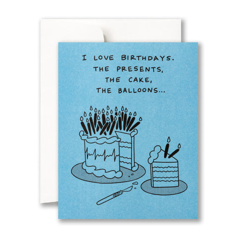 I Love Birthdays Card I Love Birthdays Card