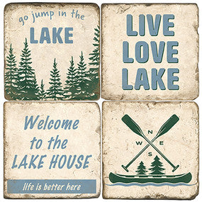 Lake House Signs Coasters Lake House Signs Coasters