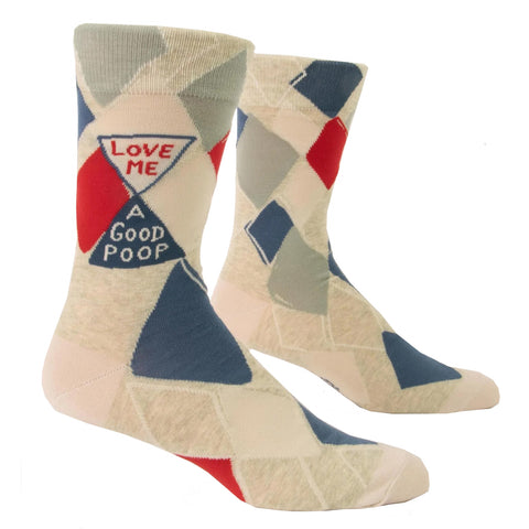 Men's Crew Socks - Love Me a Good Poop Men's Crew Socks - Love Me a Good Poop