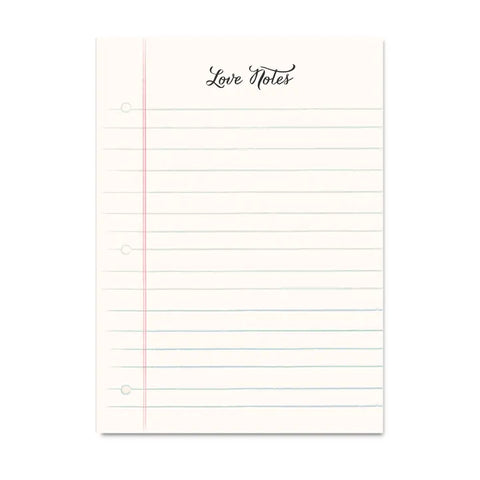 Love Notes Notepad Love Notes Notepad