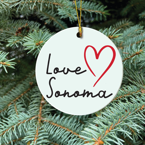Love Sonoma Ceramic Ornament Love Sonoma Ceramic Ornament