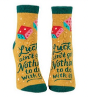 Women's Ankle Socks - Luck Ain't Nothin' Women's Ankle Socks - Luck Ain't Nothin'