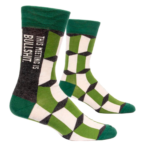 Men's Crew Socks - Meeting Is Bullshit Men's Crew Socks - Meeting Is Bullshit