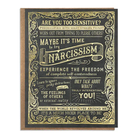 Try Narcissism Card Try Narcissism Card
