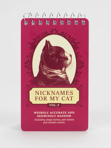 Cat Nicknames Notebook Cat Nicknames Notebook