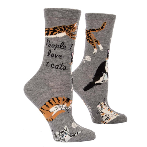 Women's Crew Socks - People I Love Cats Women's Crew Socks - People I Love Cats