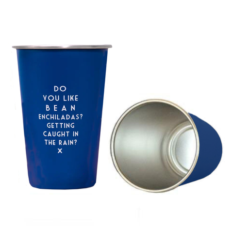 Bean Enchiladas Pint Glass - Blue Bean Enchiladas Pint Glass - Blue