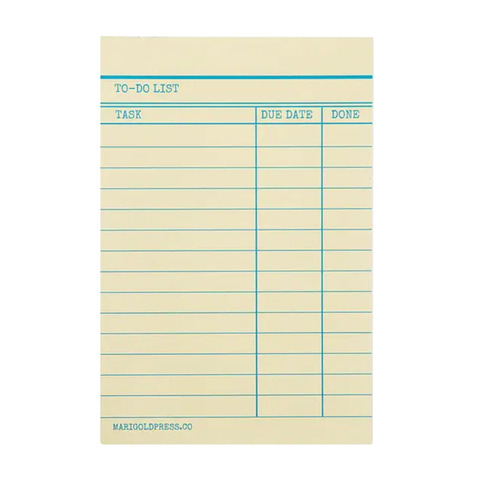 Yellow Library Card Notepad Yellow Library Card Notepad