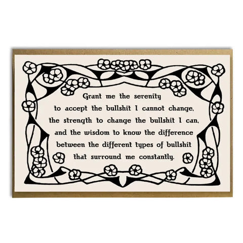 Serenity Prayer Card Serenity Prayer Card