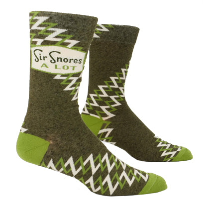 Men's Crew Socks - Sir Snores A Lot Men's Crew Socks - Sir Snores A Lot