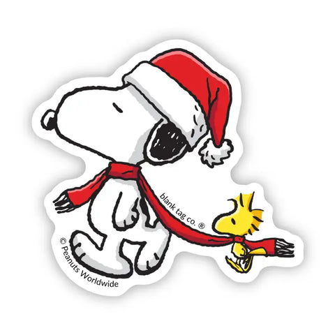 Peanuts Snoopy and Woodstock Scarf Sticker Peanuts Snoopy and Woodstock Scarf Sticker