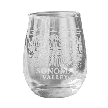 Sonoma Valley California Wine Glass Sonoma Valley California Wine Glass