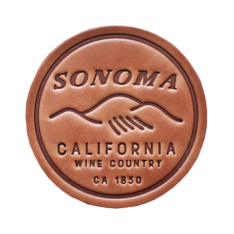 Sonoma Wine Country Leather Coaster Sonoma Wine Country Leather Coaster