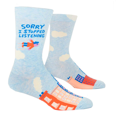 Men's Crew Socks - I Stopped Listening Men's Crew Socks - I Stopped Listening