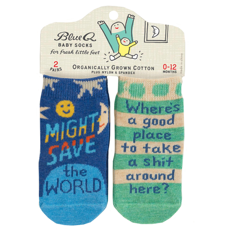 Baby Socks - Save World/Take Shit Baby Socks - Save World/Take Shit