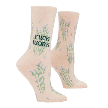 Women's Crew Socks - Fuck Work Women's Crew Socks - Fuck Work