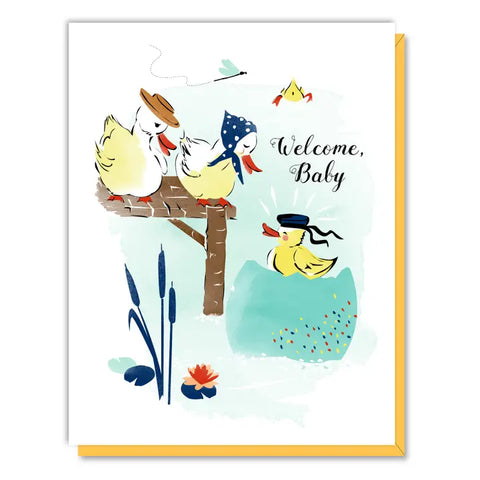 Welcome Baby Duck Card Welcome Baby Duck Card