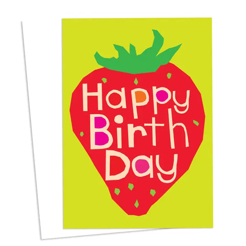Strawberry Happy Birthday Card Strawberry Happy Birthday Card