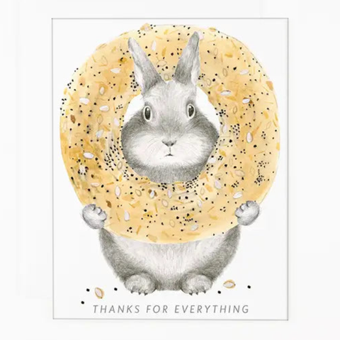 Everything Bagel Bunny Card Everything Bagel Bunny Card
